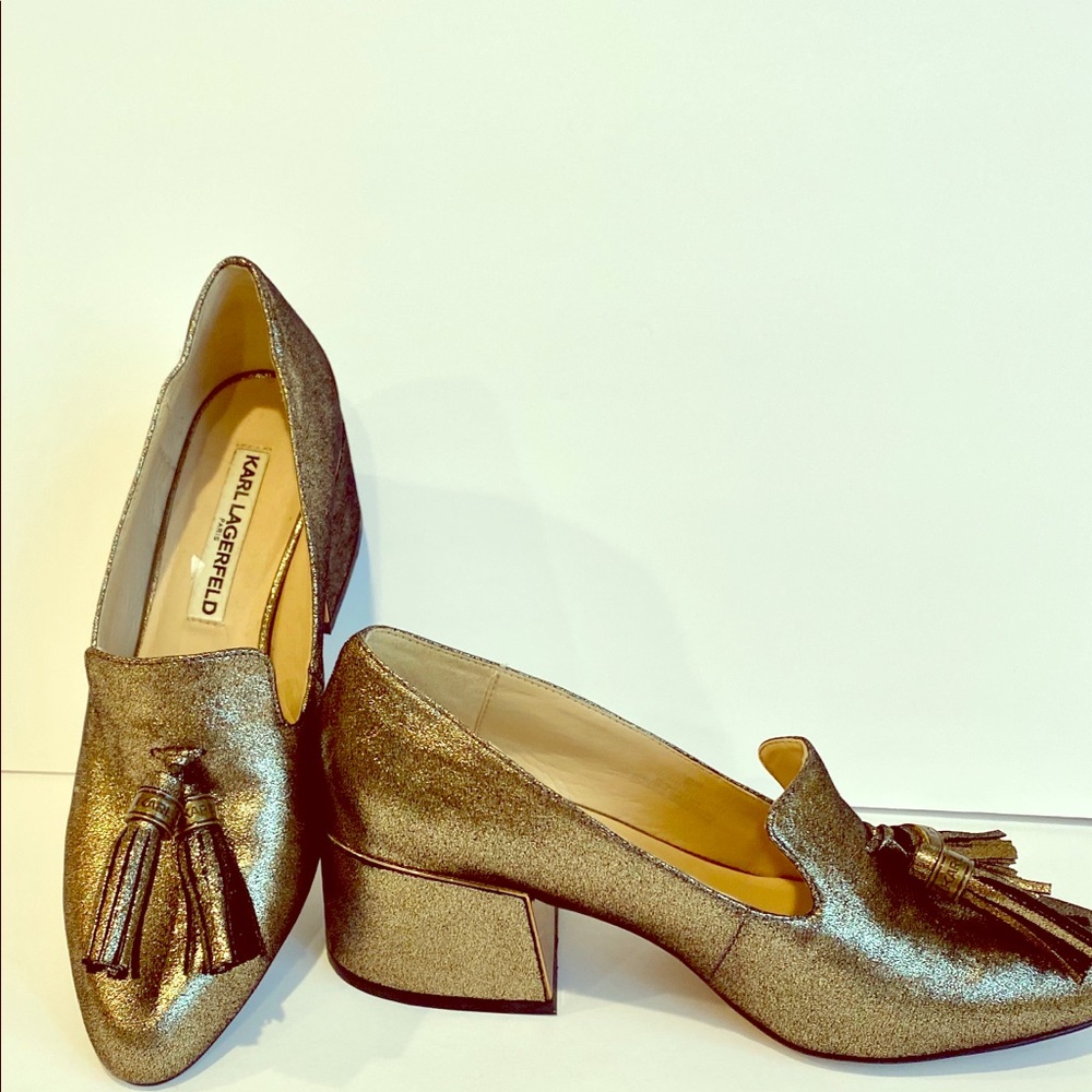 Karl Lagerfeld Gold Espadrilles for Women